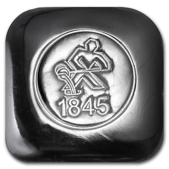 1 oz Silver Square Bar - Heimerle & Meule (Cast) 1 oz Silver Square Bar - Heimerle & Meule (Cast)
